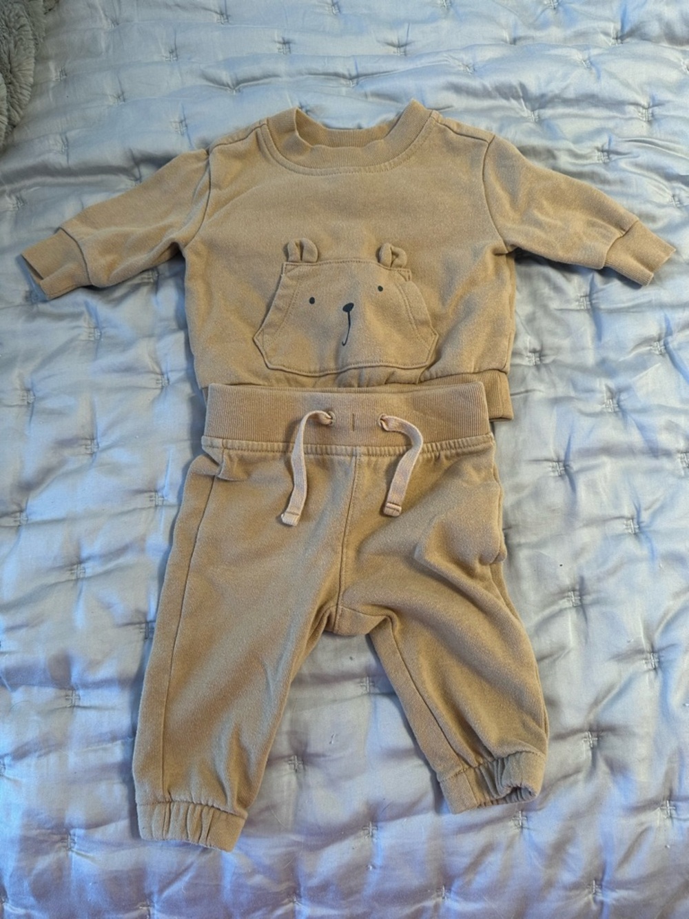 GAP Beige Bear Pocket Sweatshirt & Joggers Set
